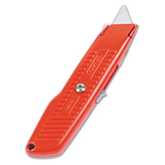 Interlock Safety Utility
Knife w/Self-Retracting Round
Point Blade, Red Orange -
KNIFE,SLF-RETRACT,UTILITY