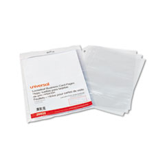 Business Card Binder Pages, 20 Cards/Letter Page, Clear,