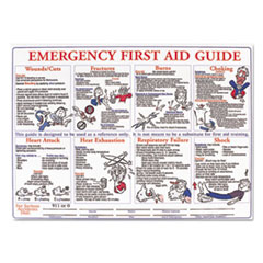 Emergency First Aid Guide
Poster, 24 x 18 -
POSTER,EMER,FIRST AID,AST