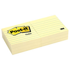 Original Notes, 3 x 3, Lined, Canary Yellow, 6 100-Sheet