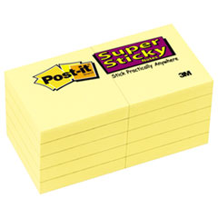 Super Sticky Notes, 1-7/8&quot; x
1-7/8&quot;, Canary Yellow, 10
90-Sheet Pads/Pack -
PAD,POST-IT 2X2 10,CAYW