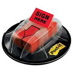 High Volume Flag Dispenser, &quot;Sign Here&quot;, Red, 200