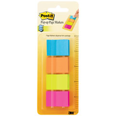 Page Markers in Dispenser, Four Colors, 4 50-Flag