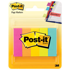 Page Markers, Assorted Colors, 5 Pads of 100