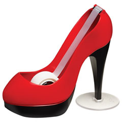 Shoe Tape Dispenser, Two-Tone Red/Black, with 3/4 x 350