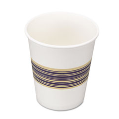 Paper Hot Cups, 8 oz, Blue/Tan - C-PPR HOT CUP 8OZ