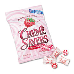 Strawberry Cr?me Savers Hard Candy, 6oz Pack - CANDY,CRM