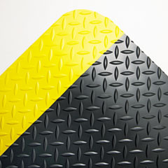 Industrial Deck Plate
Anti-Fatigue Mat, Vinyl, 36 x
60, Black/Yellow Border -
C-DECK PLATE 3&#39;X5&#39; BLACK
W/YELLOW BORDER