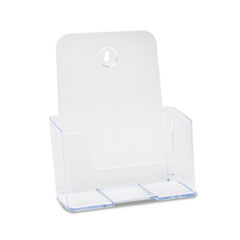 DocuHolder for Countertop or
Wall Mount Use, 6-1/2w x
3-3/4d x 7-3/4h, Clear -
RACK,LIT,BROCHURE,CLR
