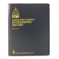 Bookkeeping Record, Brown Vinyl Cover, 128 Pages, 8 1/2