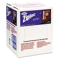 Double Zipper Bags, Plastic,
1qt, Clear, Write-On ID Panel
- C-ZIPLOC QT. STORAGE BAS
500/1.75MIL