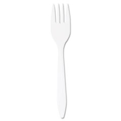Style Setter Mediumweight Plastic Forks, White -