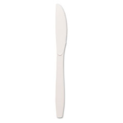Plastic Tableware, Mediumweight Knives, White -