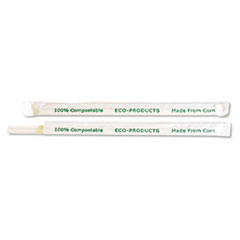 Compostable Straws, 7 3/4&quot;,
Corn Plastic, Clear - C-7.75&quot;
CLEAR PLASTIC ECOSTRAW
WRAPPED 9600/CS