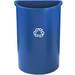 Half-Round Recycling
Container, Plastic, 21 gal,
Blue - 21 GAL HALF-ROUND
CONTAIER, &quot;WE RECYCLE&quot;