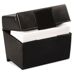 Plastic Index Card Flip Top File Box Holds 400 4 x 6
