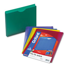 Expanding File Jackets,
Letter, Poly,
Blue/Green/Purple/Red/Yellow,
10/Pack - FILE,POLY JKT 1&quot;
LTR,AST