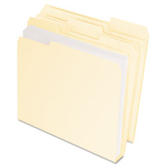 DoubleStuff File Folders, 1/3 Cut, Letter, Manila -