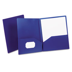 Twin-Pocket Polypropylene Portfolio, Dark Blue -