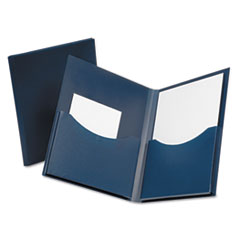 Double Stuff Gusseted
2-Pocket Polypropylene
Folder, 200-Sheet Capacity,
Navy - FOLDER,DBLE
STUFF,2PKT,NY