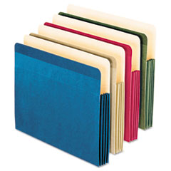 Recycled Colored File Pocket, Letter, Assorted -
