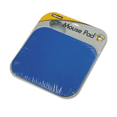 Polyester Mouse Pad, Nonskid Rubber Base, 9 x 8, Blue -