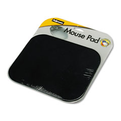 Polyester Mouse Pad, Nonskid Rubber Base, 9 x 8, Black -