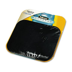 Mouse Pad w/Microban, Nonskid Base, 9 x 8, Black -