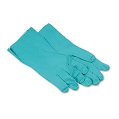 Nitrile Flock-Lined Gloves, Green, X-Large - C-13&quot; GREEN