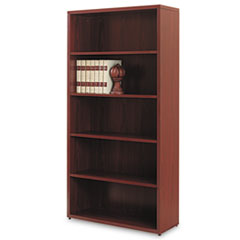 10500 Series Laminate
Bookcase, Five-Shelf, 36w x
13-1/8d x 71h, Mahogany -
BOOKCASE,FIVE SHELF,MY