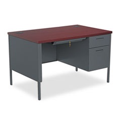 Metro Classic Right Pedestal
Desk, 48w x 30d x 29-1/2h,
Mahogany/Charcoal -
DESK,SNGLPED,48X30,MY/CC