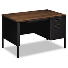 Metro Classic Right Pedestal
Desk, 48w x 30d x 29-1/2h,
Columbian Walnut/Black -
DESK,SNGLPED,48X30,BK/,WT