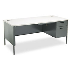 Metro Classic Right Pedestal
Workstation Desk, 66w x 30d,
Gray Pattern/Charcoal -
DESK,SNGPED,66X30,RTCCGY
