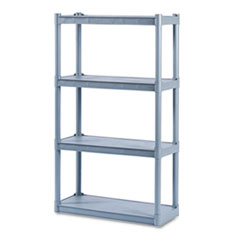 Rough N Ready 4 Shelf Open
Storage System, Resin, 32w x
13d x 54h, Charcoal -
SHELVING,RUGH&#39;N&#39;REDY4,CC