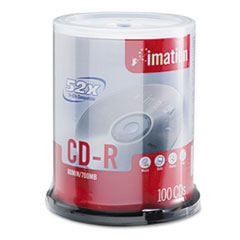 CD-R Discs, 700MB/80min, 52x,
Spindle, Branded, Silver,
100/Pk -
DISC,CDR,52X,100SPNDL,SV