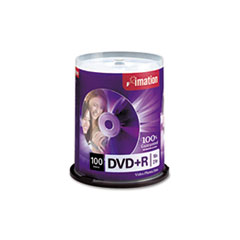 DVD Discs, 4.7GB, 16x,
Spindle, Silver, 100/Pack -
DISC,DVD,16X,4.7,100PK