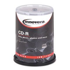 CD-R Discs, 700MB/80min, 52x, Spindle, Silver -