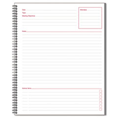 Meeting Notebook, 11 x 8 1/2, 80 Ruled Sheets -