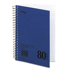Spiral Bound 1 Subject
Notebook, College Rule, 5 x
7, White, 80 Sheets/Pad -
BOOK,7X5, COLG RULD,AST