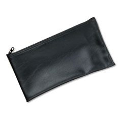 Leatherette Zippered Wallet,
Leather-Like Vinyl, 11w x 6h,
Black -
BAG,ZIPPER,BANK,VINYL,BK