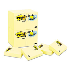 Original Notes, 1-1/2 x 2,
Canary Yellow, 24 90-Sheet
Pads/Pack - NOTE,1 1/2 X 2 -
24 PK,CA