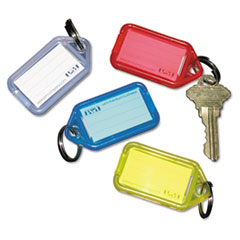 Extra Color-Coded Key Tags
for Key Tag Rack, 1 1/8 x 2
1/4, Assorted, 4/Pack -
TAG,KEY,4/PK,ASST
