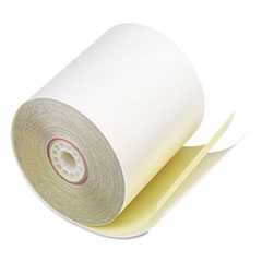 Paper Rolls, Two-Ply Receipt
Rolls, 3&quot; x 90 ft,
White/Canary , 50/Carton -
ROLL,3&quot;X90&#39;,2-PLY,WE/CA