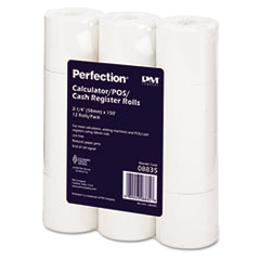 Paper Rolls, One-Ply Cash
Register/Add Roll, 2-1/4&quot; x
150 ft, White, 12/Pack -
ROLL,ADD 2.25&quot;X150&#39;,12/PK