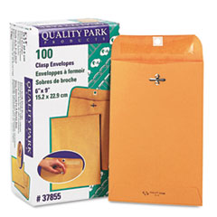 Clasp Envelope, 6 x 9, 28lb,
Light Brown, 100/Box -
ENVELOPE,CLSP 6X9,28#BRKR