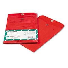 Fashion Color Clasp Envelope, 9 x 12, 28lb, Red, 10/Pack -