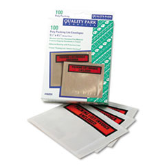 Top-Print Self-Adhesive
Packing List Envelope, 5 1/2&quot;
x 4 1/2&quot;, 100/Box -
ENVELOPE,PKLST,TOP,1C/BX