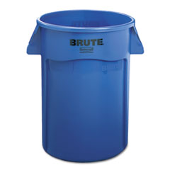Brute Vented Trash
Receptacle, Round, 44 gal,
Blue - C-44 GALLON UTILITY
CONTAINER BLUE