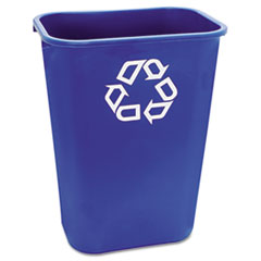 Deskside Recycle Container
w/Symbol, Rectangular,
Plastic, 41 1/4 qt, Blue -
C-LARGE DESKSIDE CONTAINW/&quot;WE
RECYCLE&quot; SYMBOL
