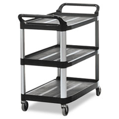 Open Sided Utility Cart, 3-Shelf, 40-5/8w x 20d x